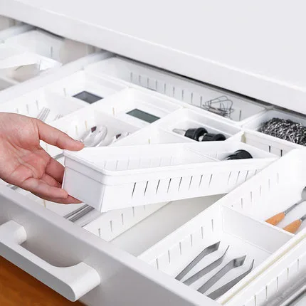 Drawer storage box set kitchen cabinet storage box drawer partition baffle storage slot finishing box Drawer storage box set kitchen cabinet storage box drawer partition baffle storage slot finishing box