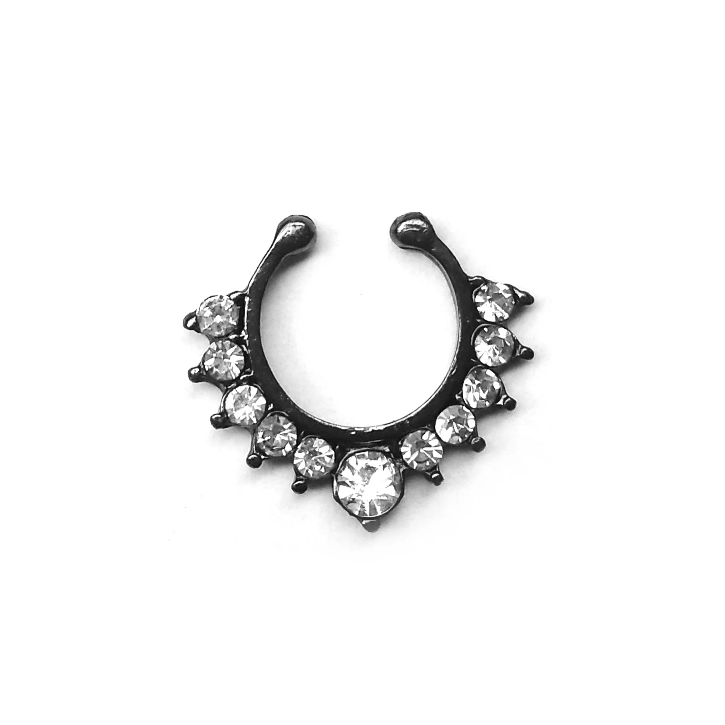 

15 style Zircon Bendable Gem Ring Bendable Seamless Fake Nose Ring Surgical Steel Crystal Ear Trague Cartilage Earring Piercing