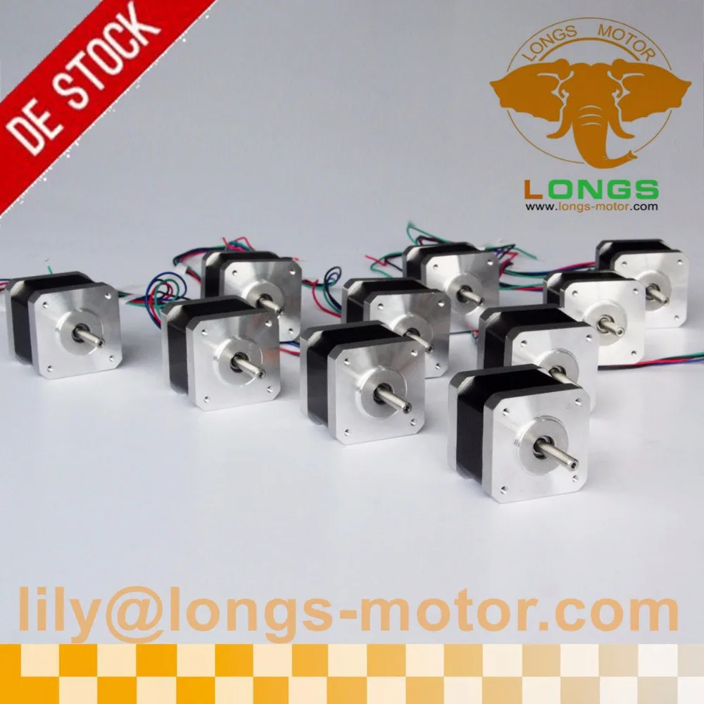 

DE SHIP ! NO TAX! 10pc Nema 17 LONGS stepper motor 0.9degree 17HM5424 60OZ.IN 2.4A 2PHASE CNC Reprap 3D Printer Longs Motor