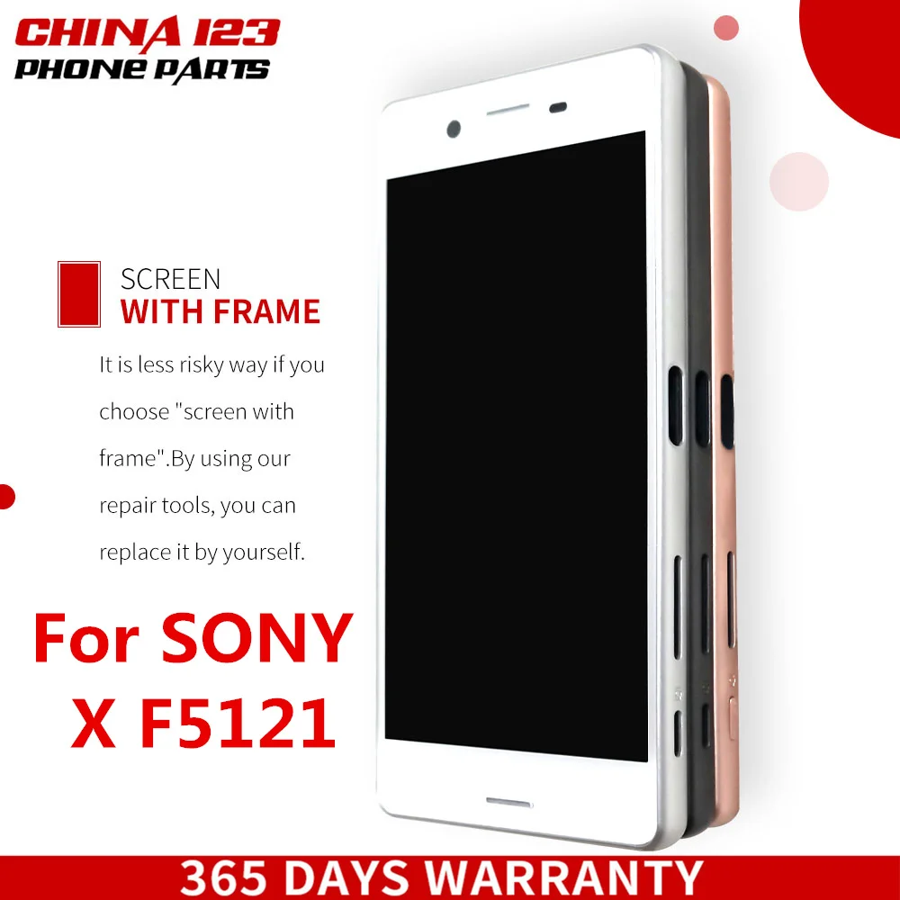 Tanie 5.0 oryginalny Lcd do Sony Xperia X F5121 ekran Lcd wyświetlacz z ekranem dotykowym szklany digitizer zamienny zestaw ramy części