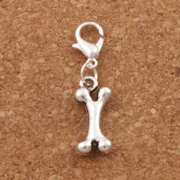 

100ps 8.5x33mm zinc alloy Dog Food Bone Charms Lobster Claw Clasp Charm Beads Jewelry DIY C202