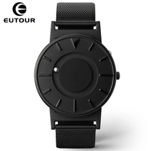 Eutour 2017 Men Luxury Top Brand Concise Innovate WristWatches Fashion Ball Sport Magnetic Stainless Steel Strap Quartz Watches