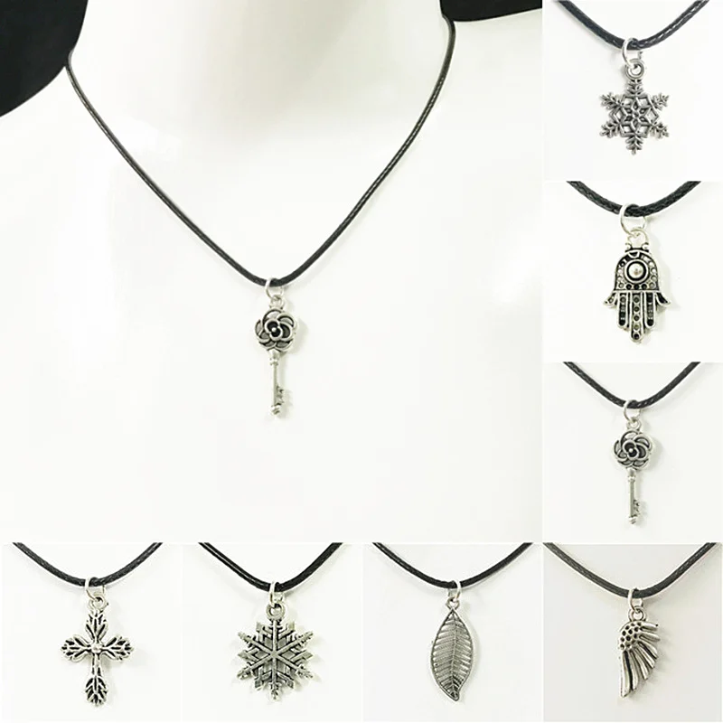 

fashion Punk Silver Color Necklace Unique Hollow Alloy Pendant Necklace For Man Women Trendy Neck Accessories Fashion Jewelry