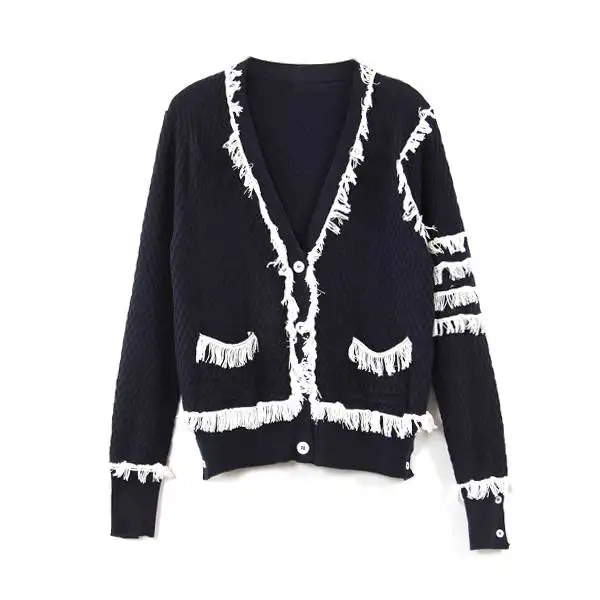 tassel cardigan sweater