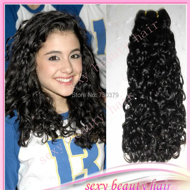 ariana grande curly black hair