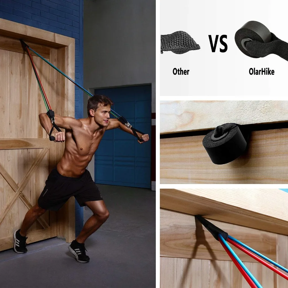 Generic Resistance Bands Set 11pcs Exercise Bands With Door Anchor