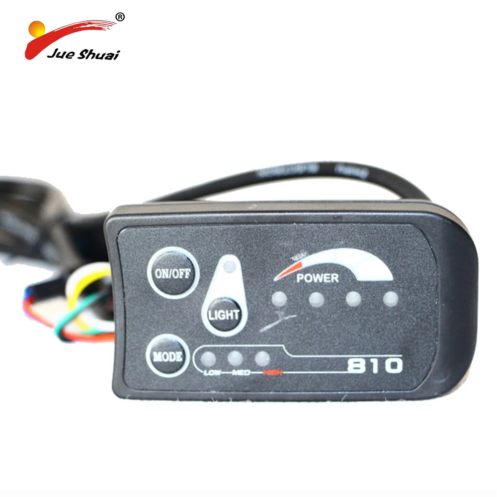 

Waterproof or normal connector 810 electric bicycle LED display cycling speedometer connect ebike headlight and controller