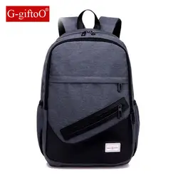 2017 новые g-giftoo мужские рюкзаки Bolsa Mochila для ноутбука ноутбук компьютерные сумки мужские рюкзак школьный рюкзак