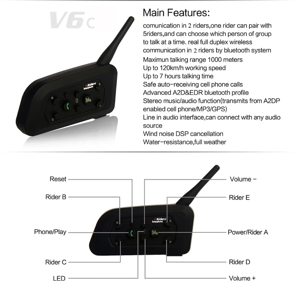 QPLOVE 1 шт. VnetPhone V6C Sport Referee беспроводное радиоустройство подключение 1200 м эффективное расстояние звук хороший профессиональный спортивный инструмент