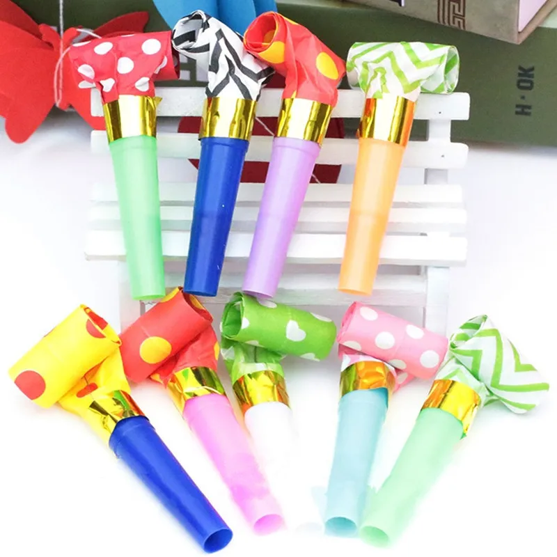 

5pcs/lot Birthday Party Noise Makers Whistle Colorful Blowing Dragon Funny Blowout Party Supplies Classic Children's Toys Gifts