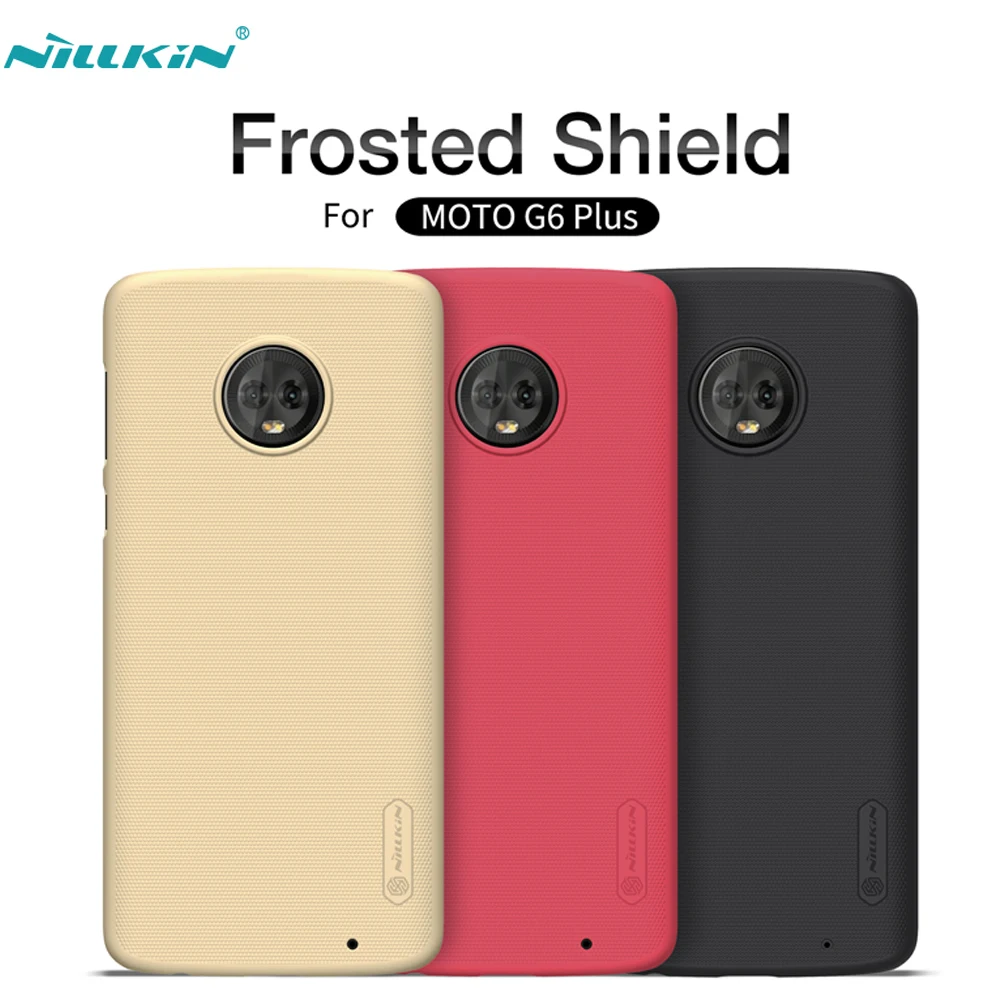 

sFor MOTO G6 Plus Case G6 Plus Matte Cover Nillkin Frosted Shield Hard Back Cover Case For Motorola MOTO G6 Plus