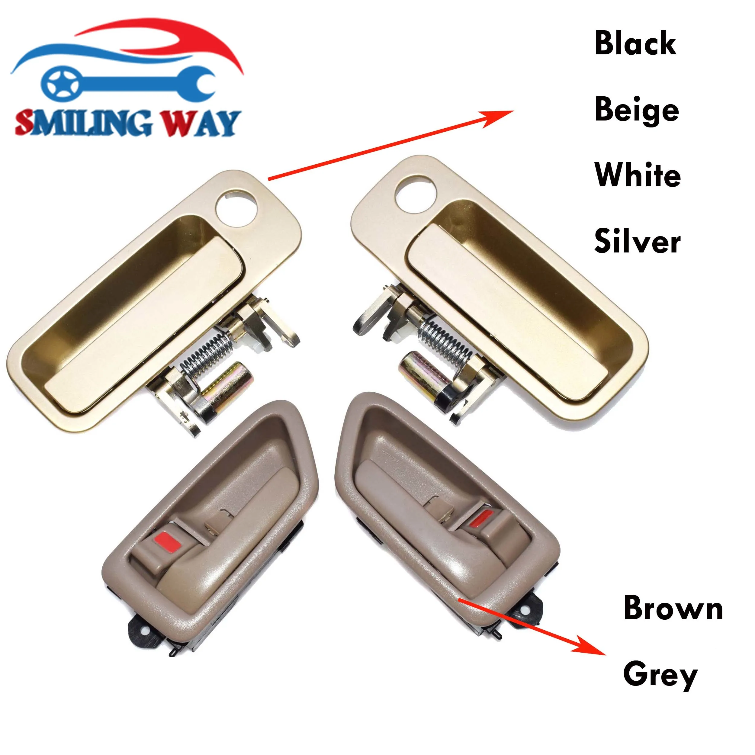 Us 27 86 12 Off Black Beige Silver White Outside Brown Grey Inside Door Handle For Toyota Camry 1997 1998 1999 2000 2001 Front Rear Left Right In