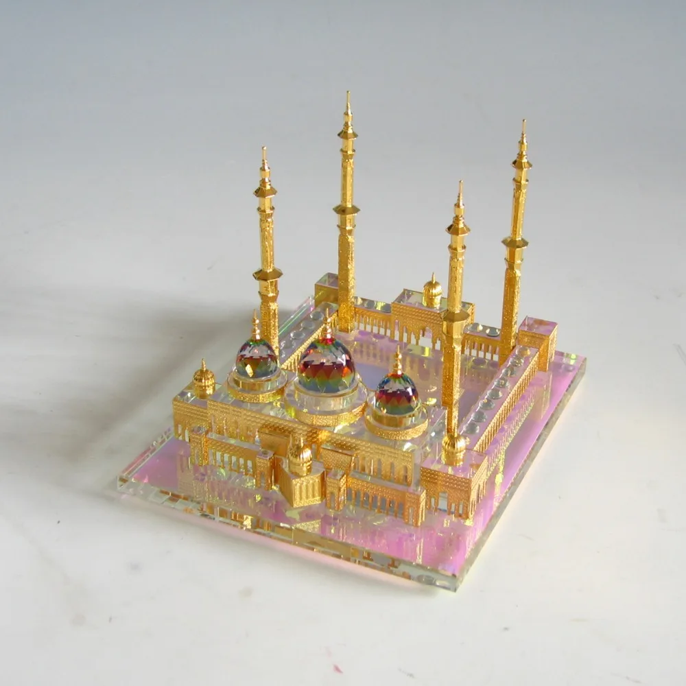 Free Shipping Muslims K9 Crystal Architecture Building Models Sheikh