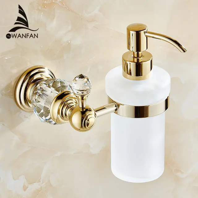 Liquid Soap Dispensers Luxury Gold Color Dispenser Wall Mounted Liquid Soap Dispensers Luxury Gold Color Dispenser Wall Mounted With Frosted Gl Container Bottle Bathroom