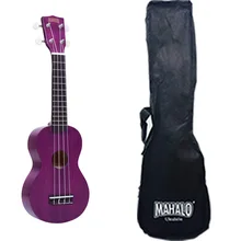 Mahalo MK1PTPP Укулеле сопрано с чехлом, струны Aquila, цвет Transparent Purple, серия Kahiko Plus