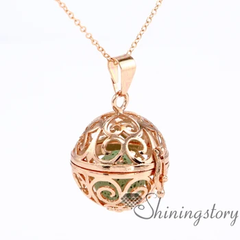 

ball heart aromatherapy necklace diffuser pendant wholesale essential oil diffuser jewelry diffuser necklace for essential oils