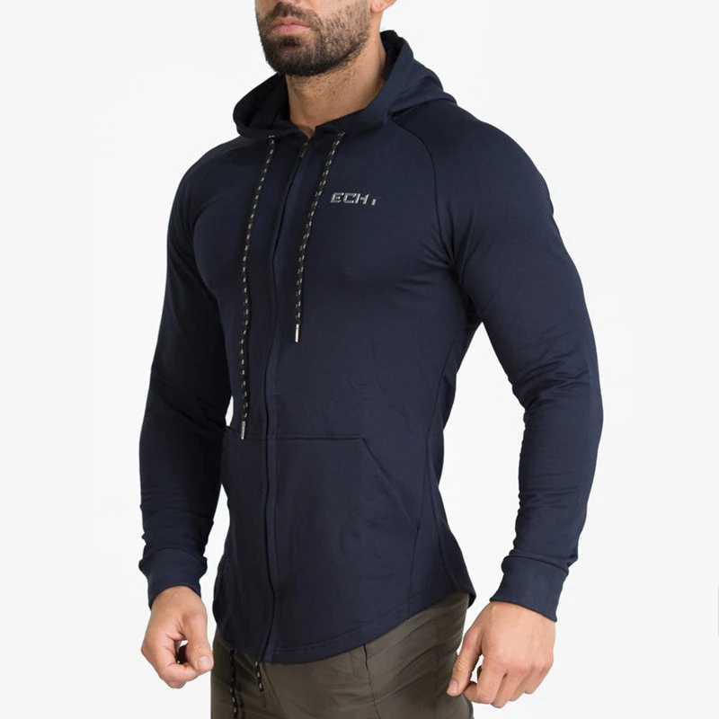 men gyms Fitnes Hoodies Casual Jacket-4