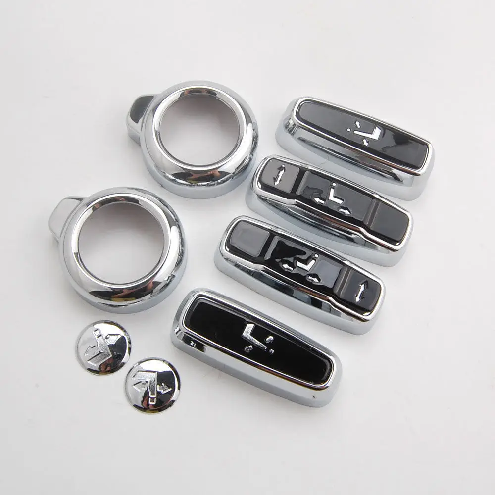 

BBQ@FUKA 8pcs New Car Seat Adjustment Button Trim ABS Car moulding For Land Rover Range Rover Sport Evoque 2016 Automobiles