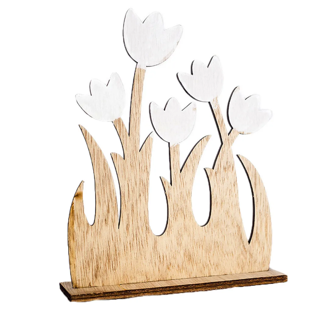 

2019 Wooden Easter Egg Shelves for Easter Party Ornament DIY Bunny Letter Egg Stand Rack Tree Pattern Easter Decoration for Home