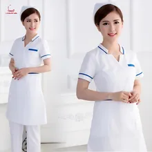 Корейский костюм для похудения медсестры Женский медицинский работник клиника белое пальто аптека салон красоты белое платье Рабочая одежда