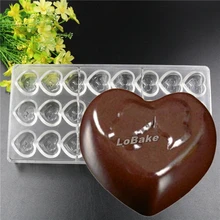 Новое поступление 24 полостей сердце полиэтилен пе Прозрачная форма для DIY домашнего изготовления шоколада посуда de cozinha приспособления для выпечки