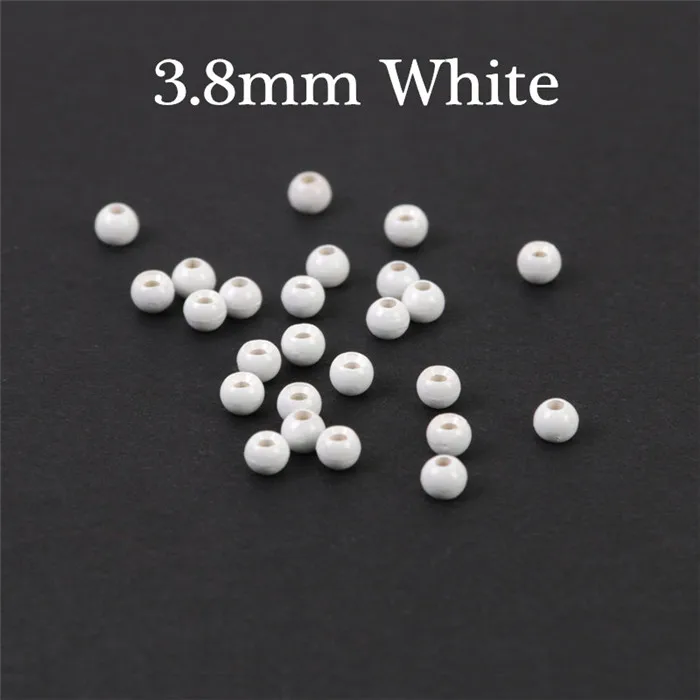 Maximumcatch25 штук 2,0-4,6 мм вольфрамовый материал для завязывания МУШЕК БУСИНЫ для завязывания мушек окрашенные шарики для Нимфы - Цвет: 3.8mm White
