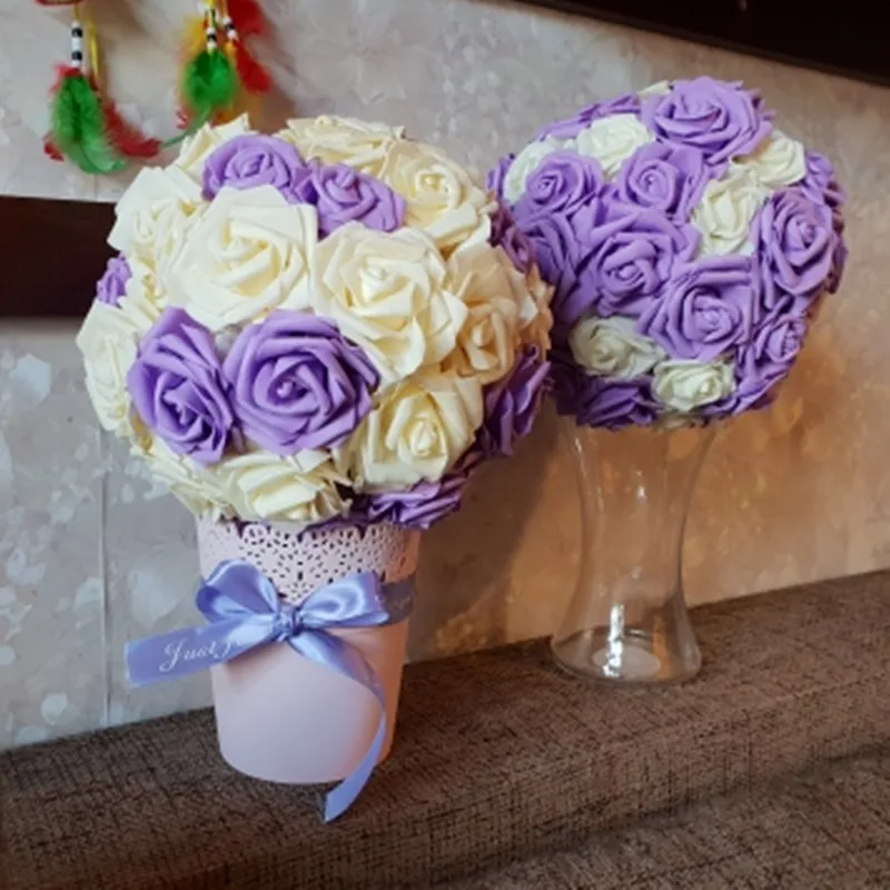 10/20pcs 6cm PE Foam Rose Flowers Artificial Flowers For Home Wedding Deco Bride Bouquet Scrapbooking DIY Birthday Gift Supplies