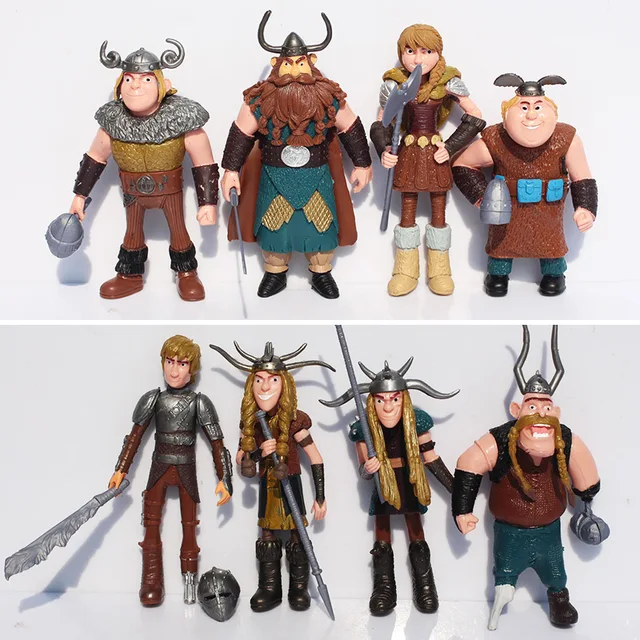 8pcs/lot NEW MOVIE How To Train Your Dragon 2 PVC action figures Hiccup