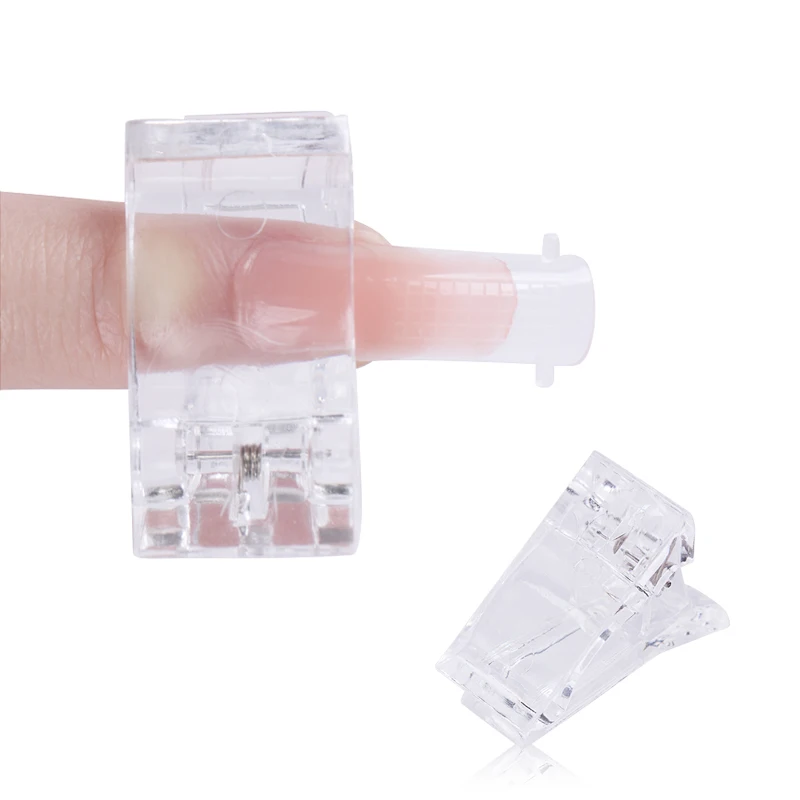 

1 Pc Poly Quick Building Nail Gel Tips Clip Nail Dual Forms Finger Extension UV LED Plastic Builder Manicure Nail Gel Tool