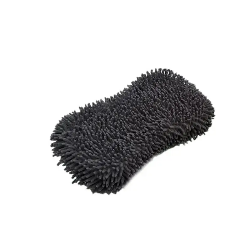 2 в 1 перчатки для мытья автомобиля губка для чистки автомобиля Коралловая губка макропористая ткань для чистки стеклоочистителя инструмент для чистки автомобиля - Цвет: Gray