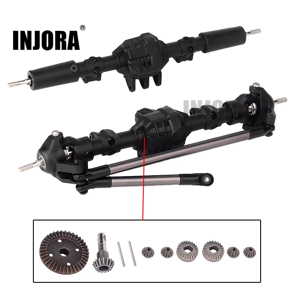 

INJORA 1:10 RC Crawler Complete Differential Axle for Axial SCX10 II 90046 90047 RC Car Upgrade Parts
