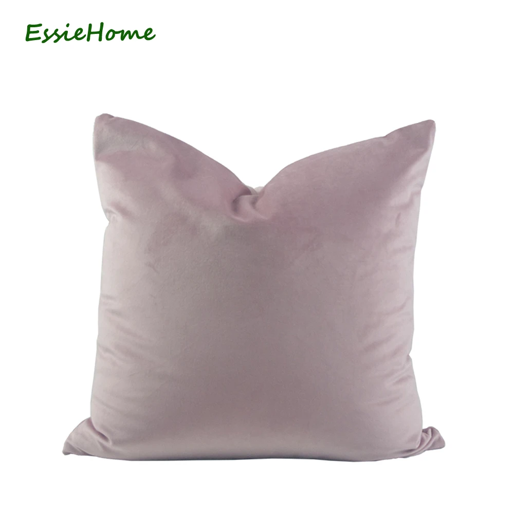 

ESSIE HOME High End Velvet Cushion Cover Pillow Case In Pink Dusty Pink Cotton Matte Velvet Red Lumber Pillow Case