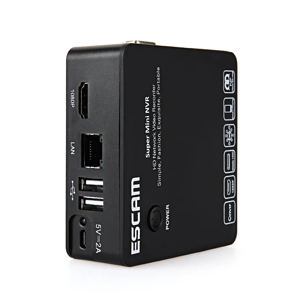 Escam K108 мини NVR Onvif 8 каналов 1080 p/960 p/720 p портативный сетевой видеорегистратор Поддержка Onvif 3g Wifi для ip-камер