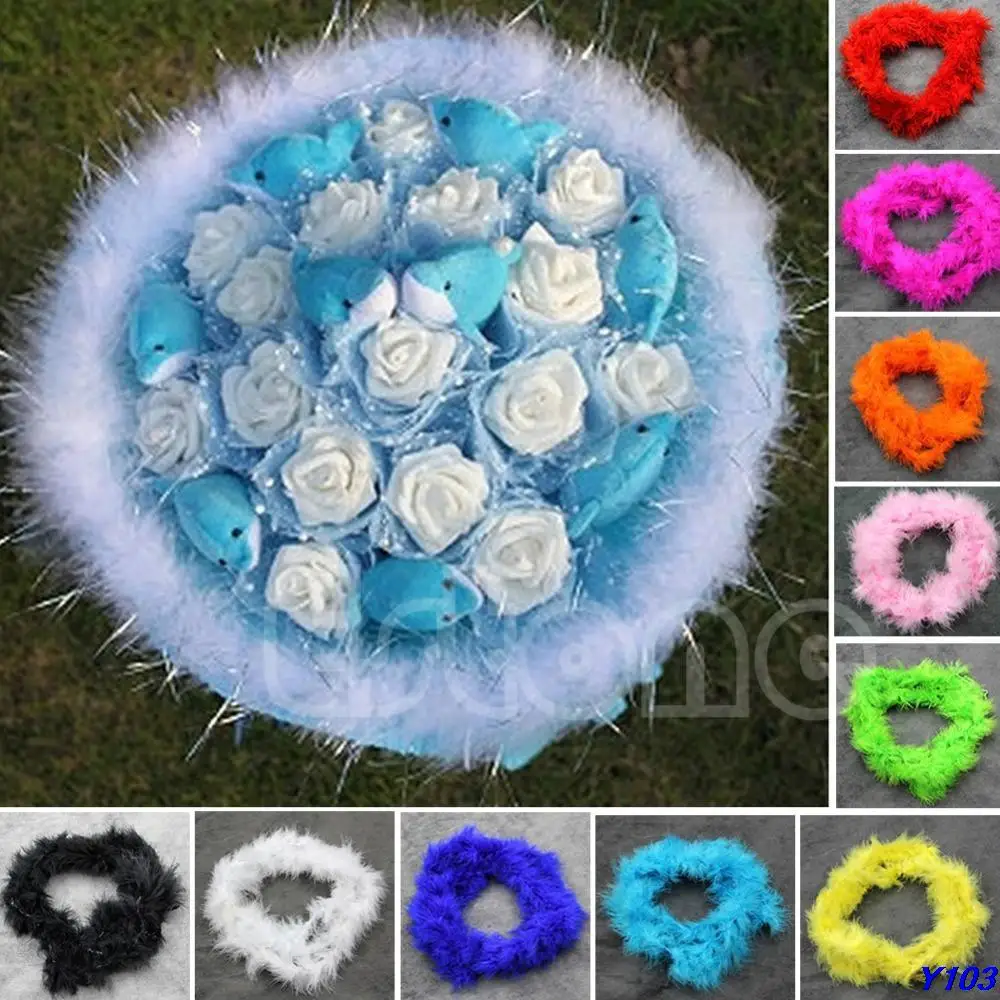 

2Meters Colourful Marabou Feather Boa For Burlesque Fancy Dress Party Boas-