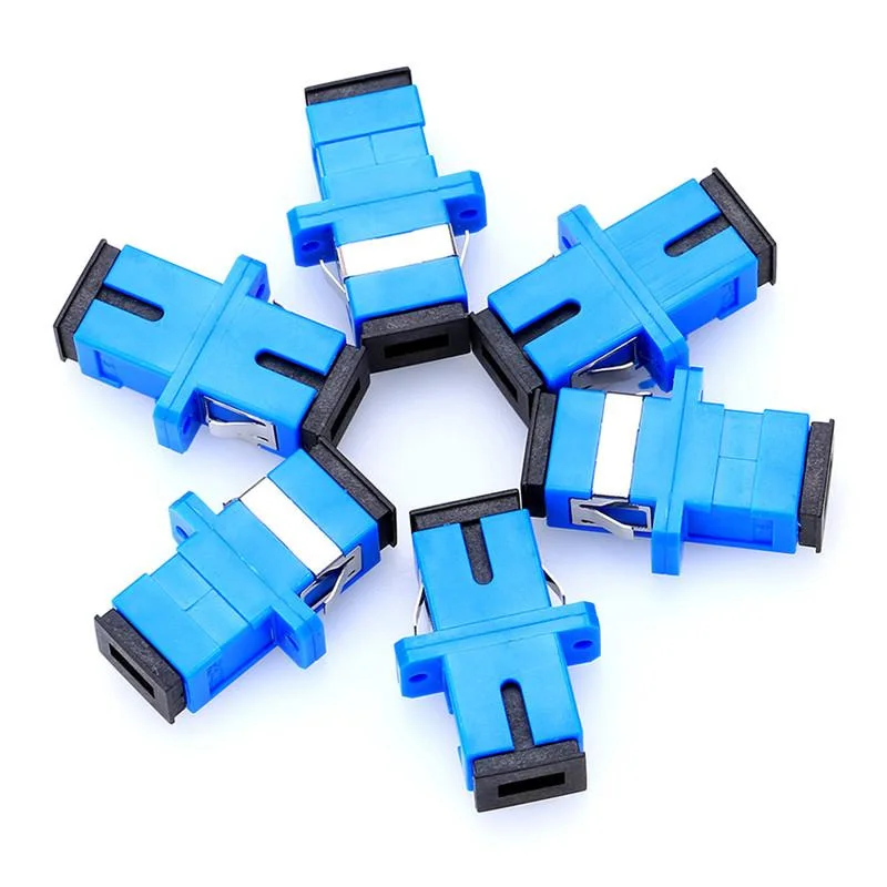 

100pcs/lot SC/UPC Adaptor New SC Fiber Optic Adapter SC Flange Coupler Fiber Coupler