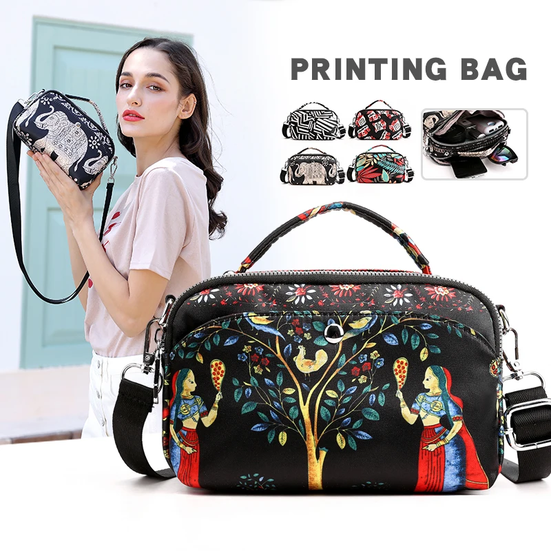 

Jalance Oxford Pack Summer New Korean Women's Pack Light Waterproof Single Shoulder Inclined Bag Printed Leisure Bag