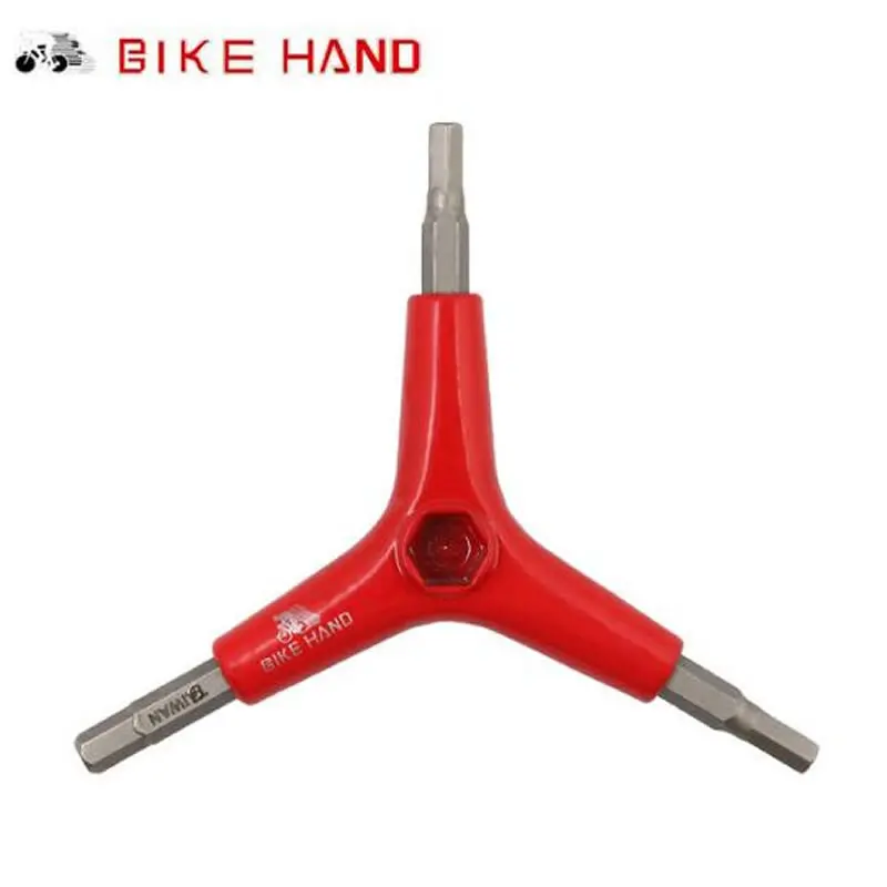 BIKE HAND 4//5//6 mm 3 Way Hex Key Wrench Spanner Bicycle Repair Tools Cycling