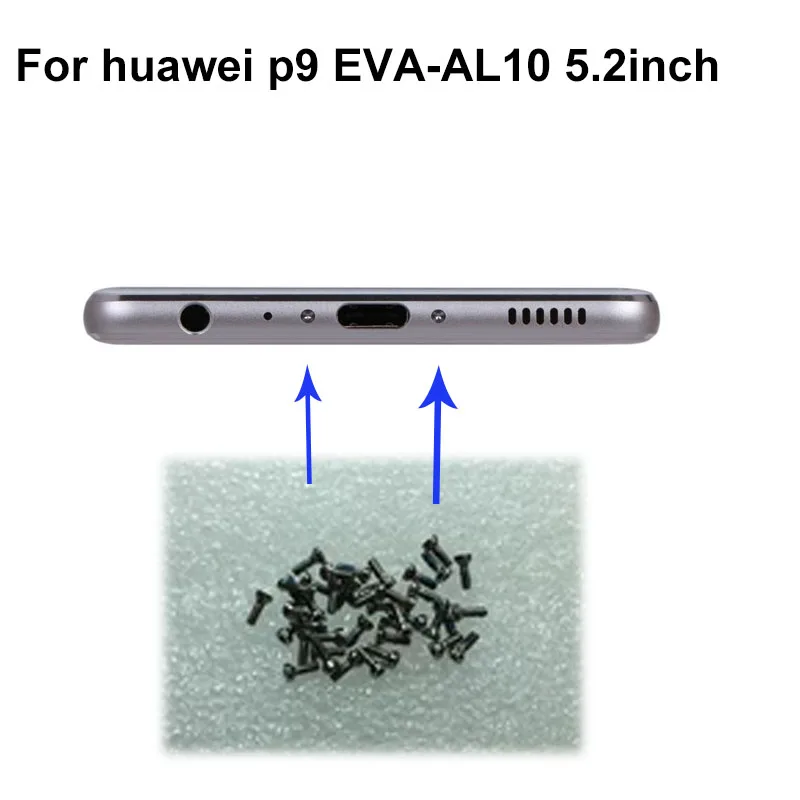 2 шт. для huawei P9 P 9 Buttom Dock Винты винт для корпуса гвоздь для huawei P 9 EVA-AL00/EVA-AL10/EVA-TL00 мобильных телефонов