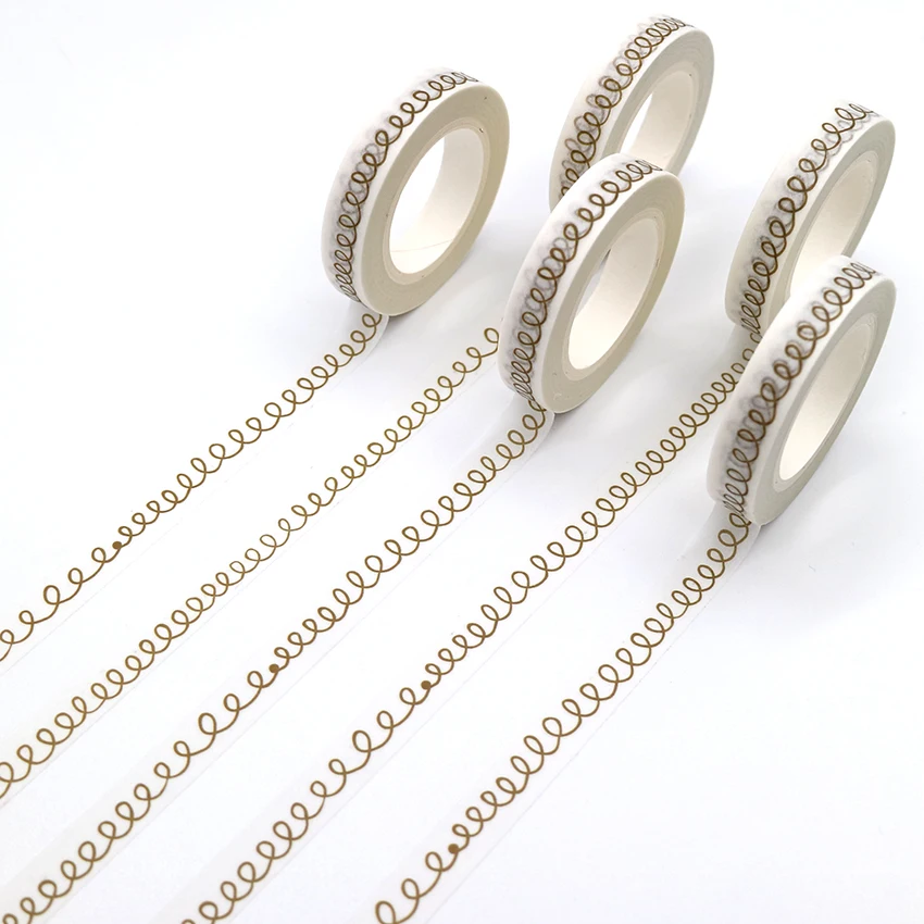 1 Pcs Creative Curved Lines Washi Tape Diy Decoration Scrapbooking