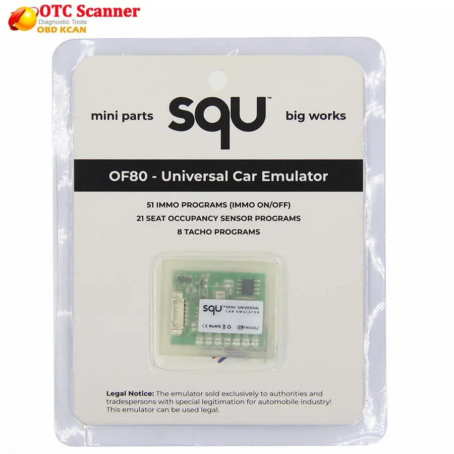 

Universal Car Emulator SQU OF80 Immo Programs Tacho Programs Occupancy Sensor Programs SQU OF68