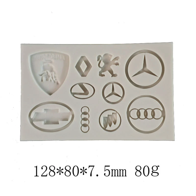 Car Logo Shaped Cake Mould DIY Fondant Silicone Mold Baking Chocolate Cake Decoration Tools Bakeware Tools Brand-Name Car Mold2