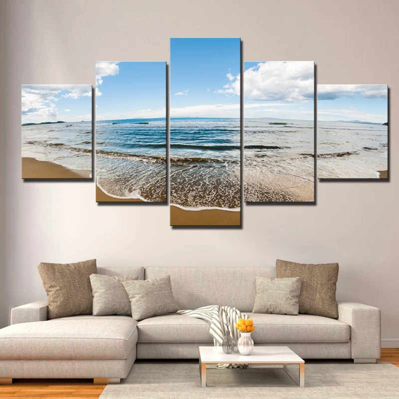 Download 5 Pz Set Paesaggio Spiaggia Del Mare Blu Della Parete Di Arte Desktop Wallpaper Wallpaper 5 Pz Set Paesaggio Spiaggia Del Mare Blu Della Parete Di Arte HD
