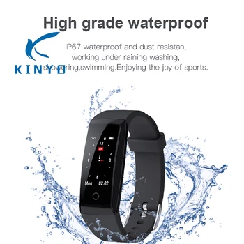 

High grade waterproof Women smart bracelet heart rate tracker sports band fitness monitor Bluetooth smart wristband pk mi band 3