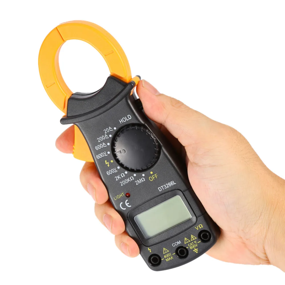 

DT-3266L Digital Clamp Meter Multimeter Current Clamp Pincers AC/DC Current Voltage Resistance Tester Measuring Tools
