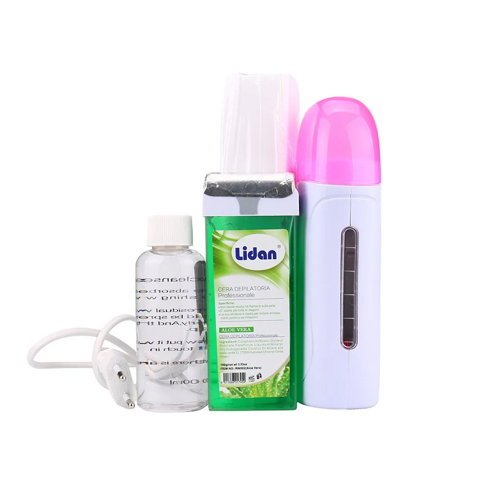 

Away Lady Roll On Cartridge Depilatory Heater Wax Waxing Paper Strips Kit Safe and not hurt Depilatory Wax Hair Removal Set