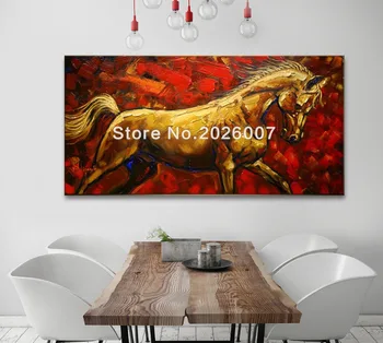 

Handpainted Knife Abstract Stallion Oil Painting Horse On Canvas Modern Painting Decoration Art Work Wall