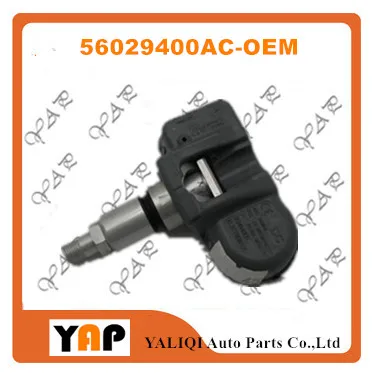 TPMS TIRE PRESSURE MONITORING SENSOR FOR FITCHRYSLER 300 DODGE Challenger Charger Grand Cherokee 433MHZ 56029400AC 2008