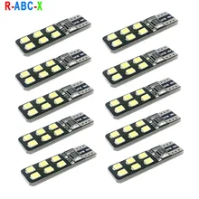 10x2w led t10 canbus livre de erros carro w5w 12smd 2835 194 168 led bulbo estacionamento t10 carro luz da placa licença lateral 200lm