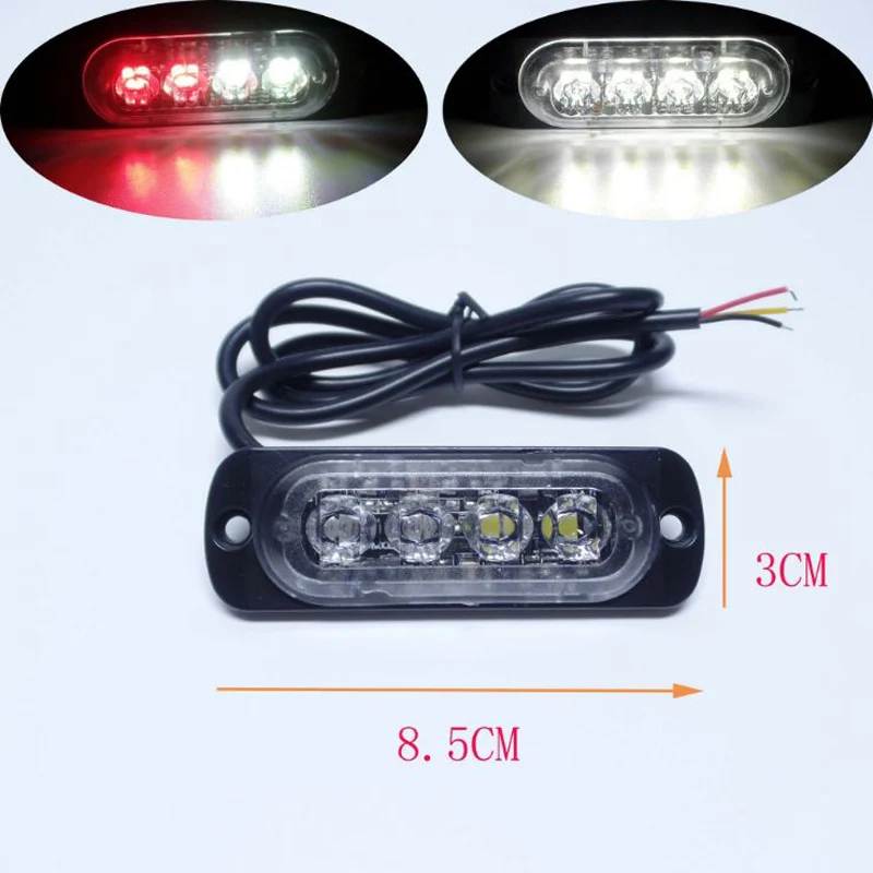 12V24V Ultra slim Led Autos beacon light Grille flash daylight Car truck Motorcycle Emergency