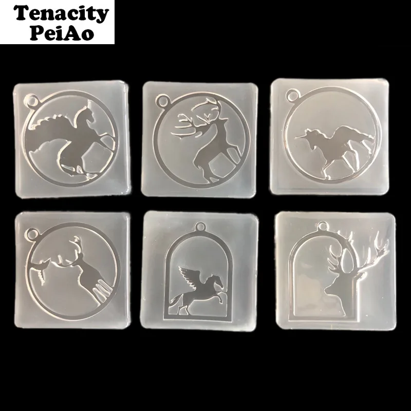 

Transparent Silicone Molds DIY Epoxy Uv Resin Mold for Pendant Necklace Jewelry Tools